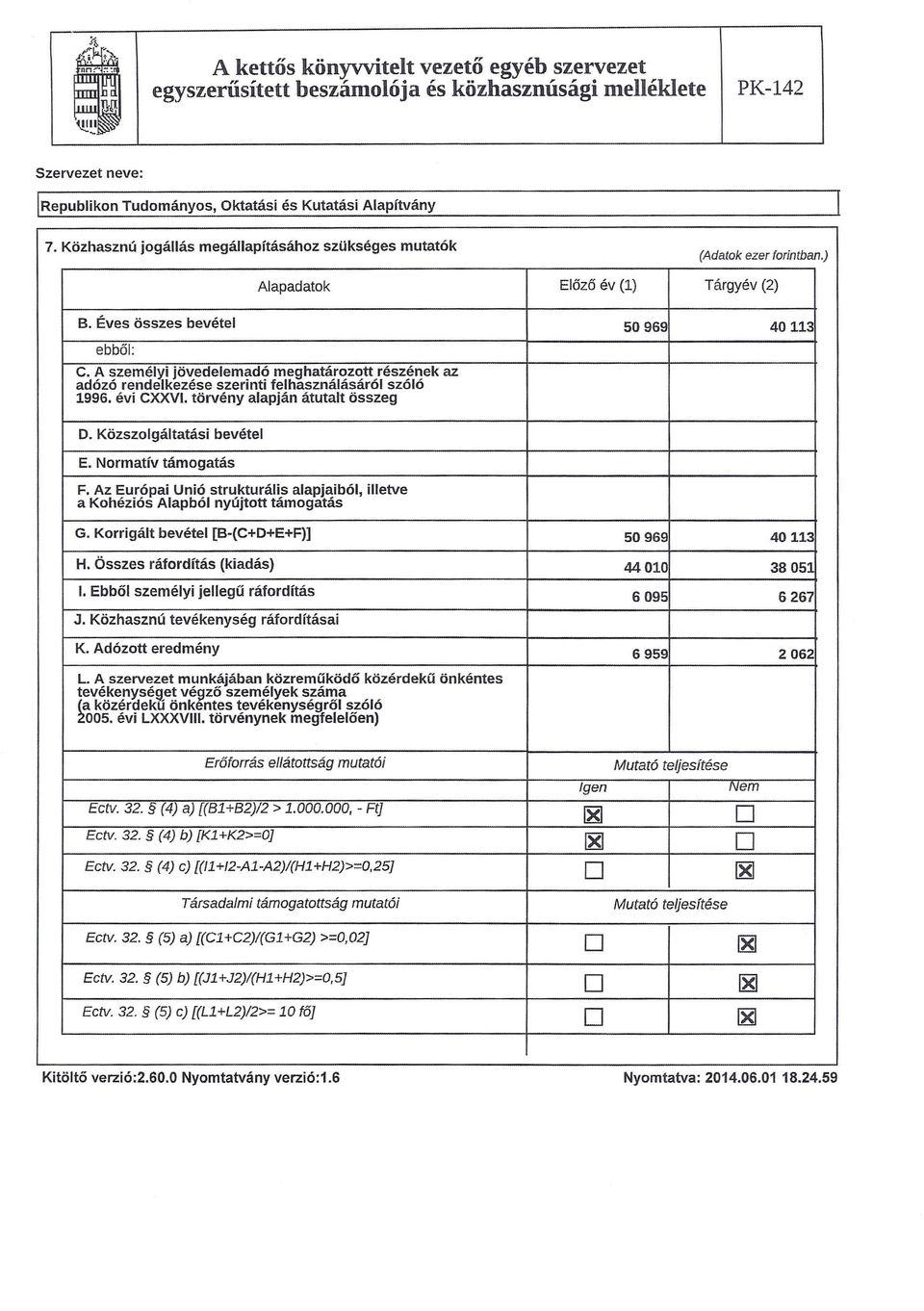 törvény alapján átutalt összeg. Közszolgáltatási bevétel E. Normatív támogatás F. Az Európai Unió strukturális alapjaiból, illetve a Kohéziós Alapból nyújtott támogatás G.