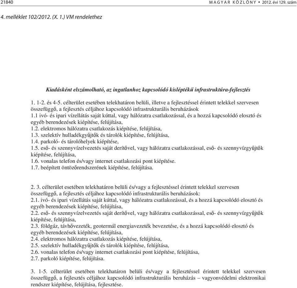 1 ivó- és ipari vízellátás saját kúttal, vagy hálózatra csatlakozással, és a hozzá kapcsolódó elosztó és egyéb berendezések kiépítése, felújítása, 1.2.