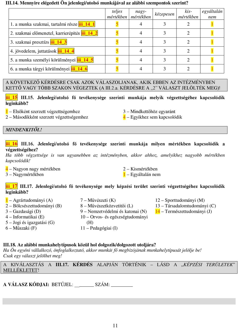 a munka személyi körülményei iii_14_5 5 4 3 2 1 6.