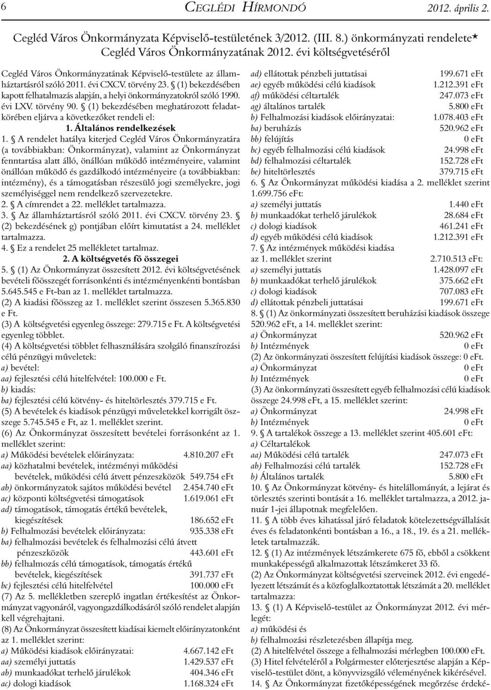 (1) bekezdésében kapott felhatalmazás alapján, a helyi önkormányzatokról szóló 1990. évi LXV. törvény 90. (1) bekezdésében meghatározott feladatkörében eljárva a következőket rendeli el: 1.