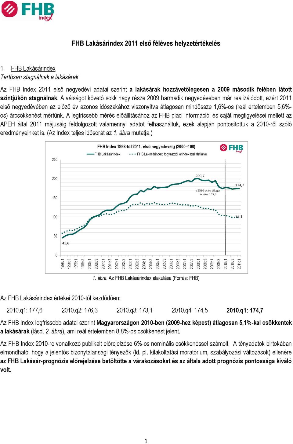 A válságot követő sokk nagy része 2009 harmadik negyedévében már realizálódott, ezért 2011 első negyedévében az előző év azonos időszakához viszonyítva átlagosan mindössze 1,6%-os (reál értelemben