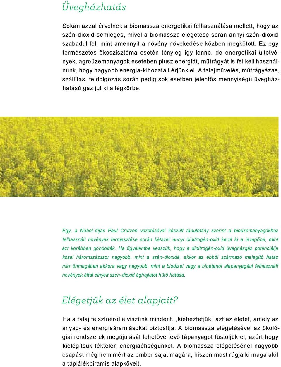 Ez egy természetes ökoszisztéma esetén tényleg így lenne, de energetikai ültetvények, agroüzemanyagok esetében plusz energiát, műtrágyát is fel kell használnunk, hogy nagyobb energia-kihozatalt