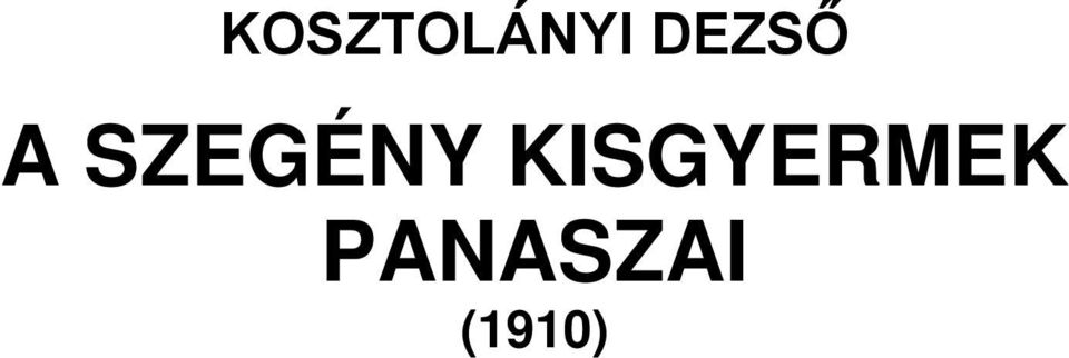 SZEGÉNY