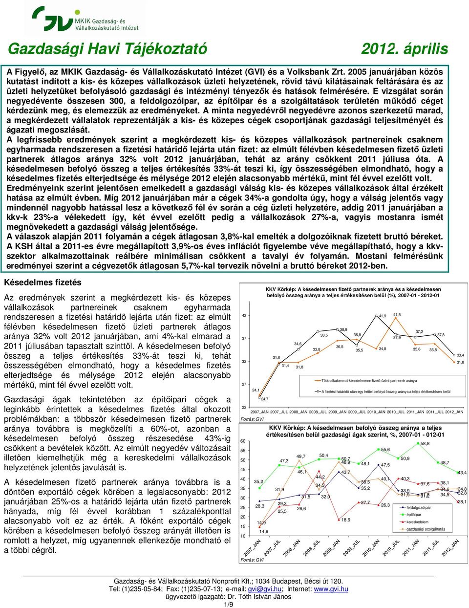 hatások felmérésére. E vizsgálat során negyedévente összesen 0, a feldolgozóipar, az építőipar és a szolgáltatások területén működő céget kérdezünk meg, és elemezzük az eredményeket.