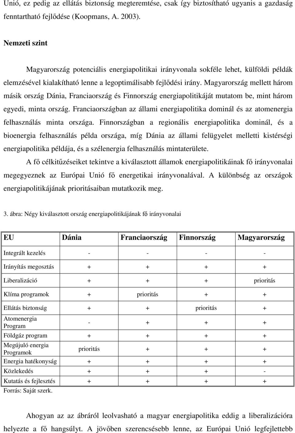 Magyarország mellett három másik ország Dánia, Franciaország és Finnország energiapolitikáját mutatom be, mint három egyedi, minta ország.