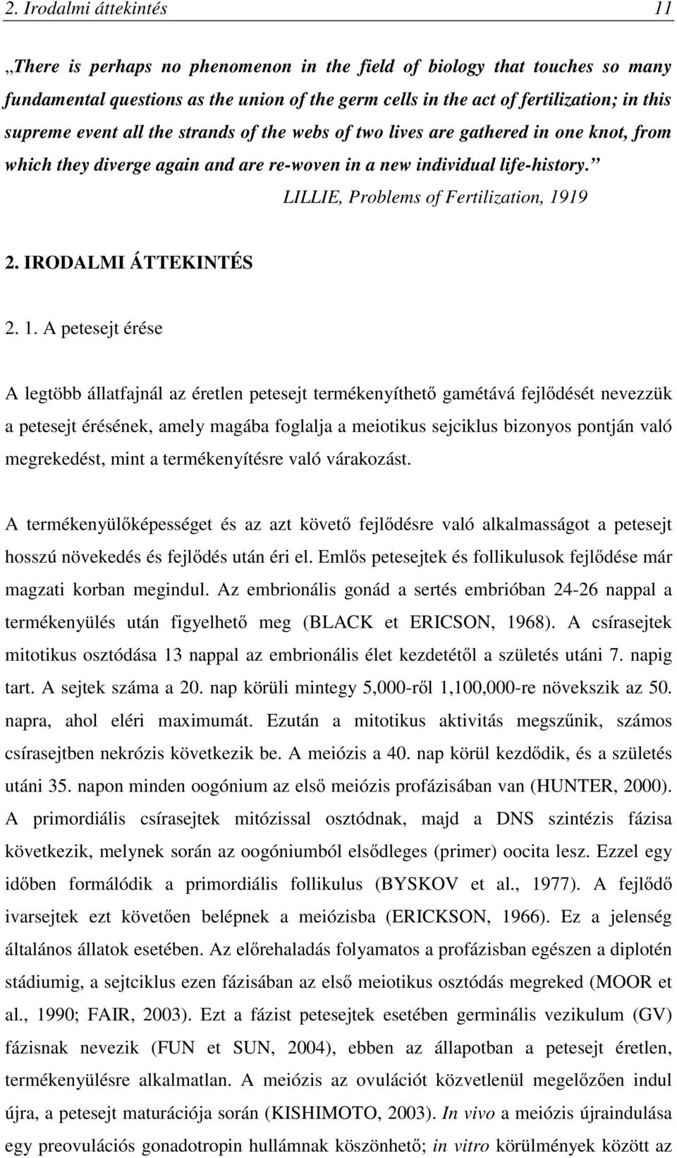 IRODALMI ÁTTEKINTÉS 2. 1.