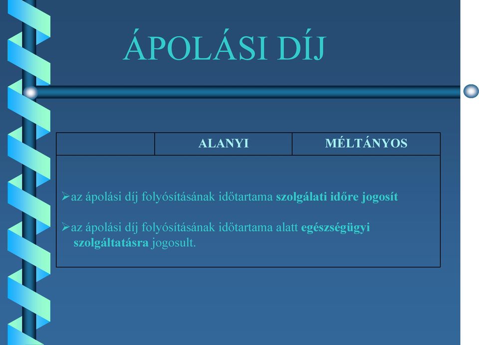 jogosít az ápolási díj folyósításának