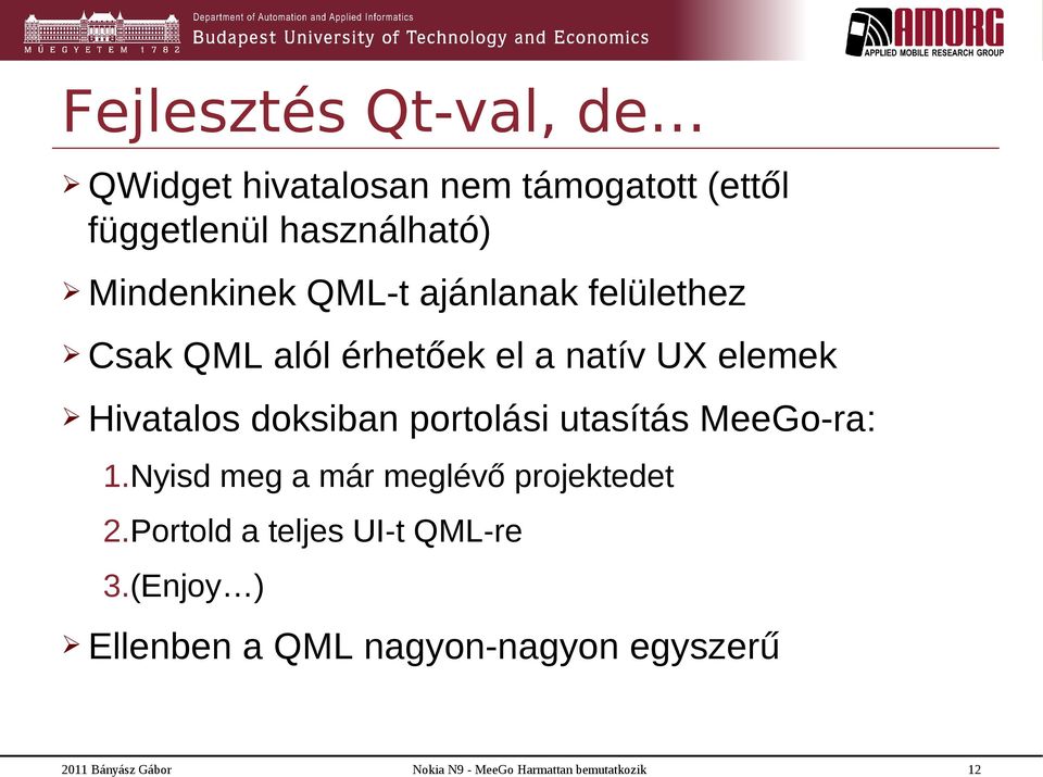 natív UX elemek Hivatalos doksiban portolási utasítás MeeGo-ra: 1.