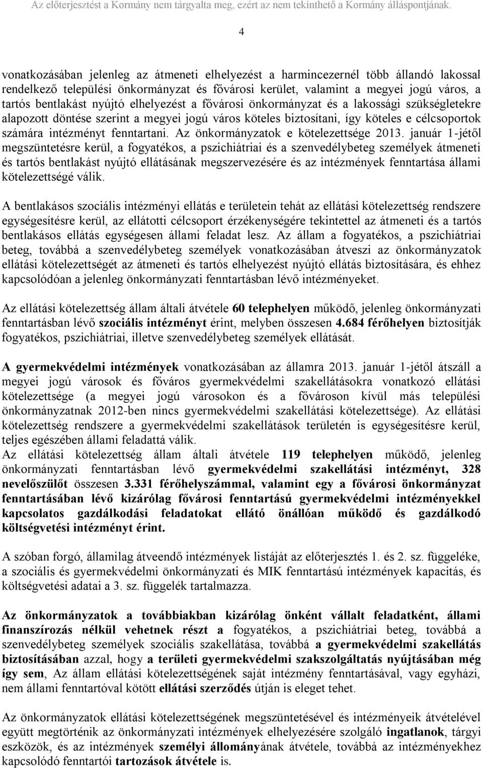 Az önkormányzatok e kötelezettsége 2013.