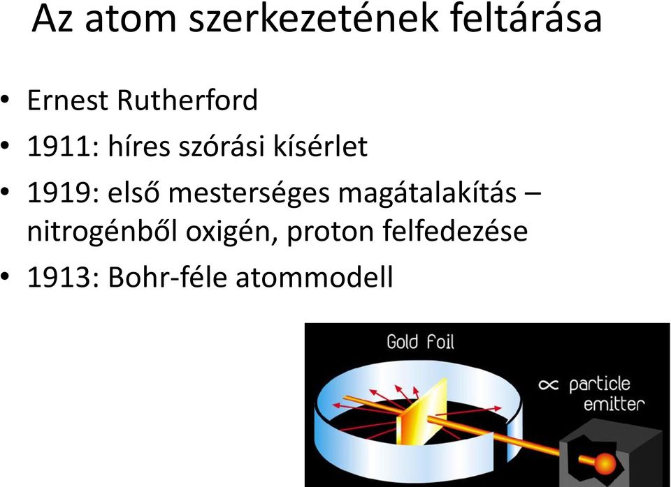 első mesterséges magátalakítás nitrogénből