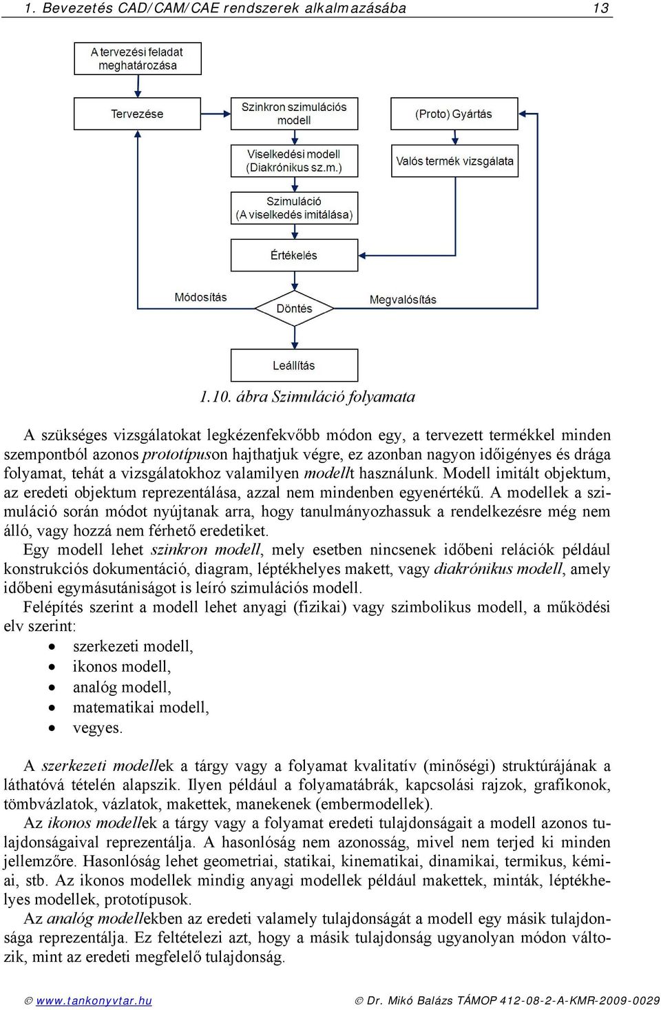 vizsgálatokhoz valamilyn modllt használunk. Modll imitált objktum, az rdti objktum rprzntálása, azzal nm mindnbn gynértékű.