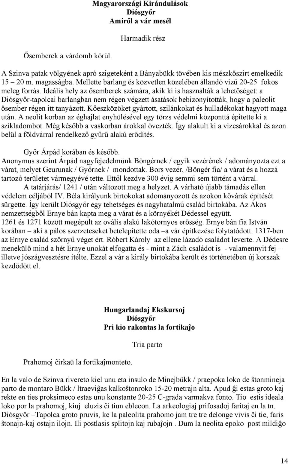 Ideális hely az ősemberek számára, akik ki is használták a lehetőséget: a Diósgyőr-tapolcai barlangban nem régen végzett ásatások bebizonyították, hogy a paleolit ősember régen itt tanyázott.