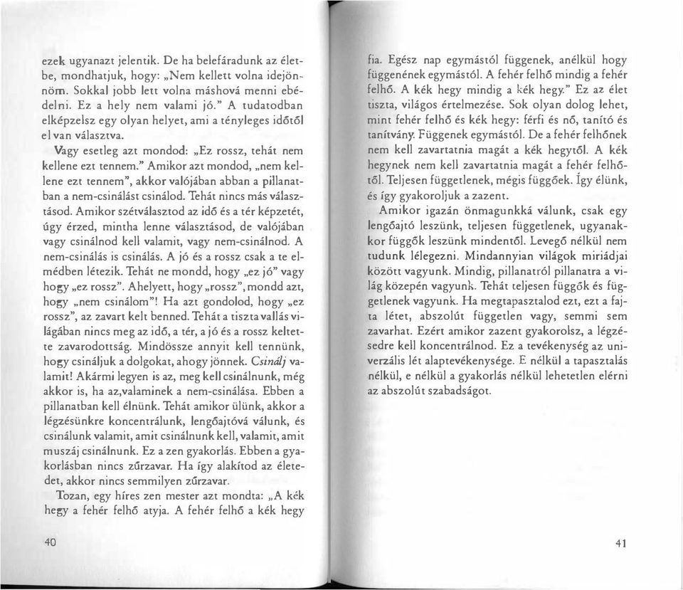 Vagy esetleg azt mondod "Ez rossz, tehát nem kellene ezt tennem," Amikor azt mondod, "nem kellene ezt tennem", akkor valójában abban a piuanatban a nem-csinálás! csinálod. Tehát nincs más választásod.