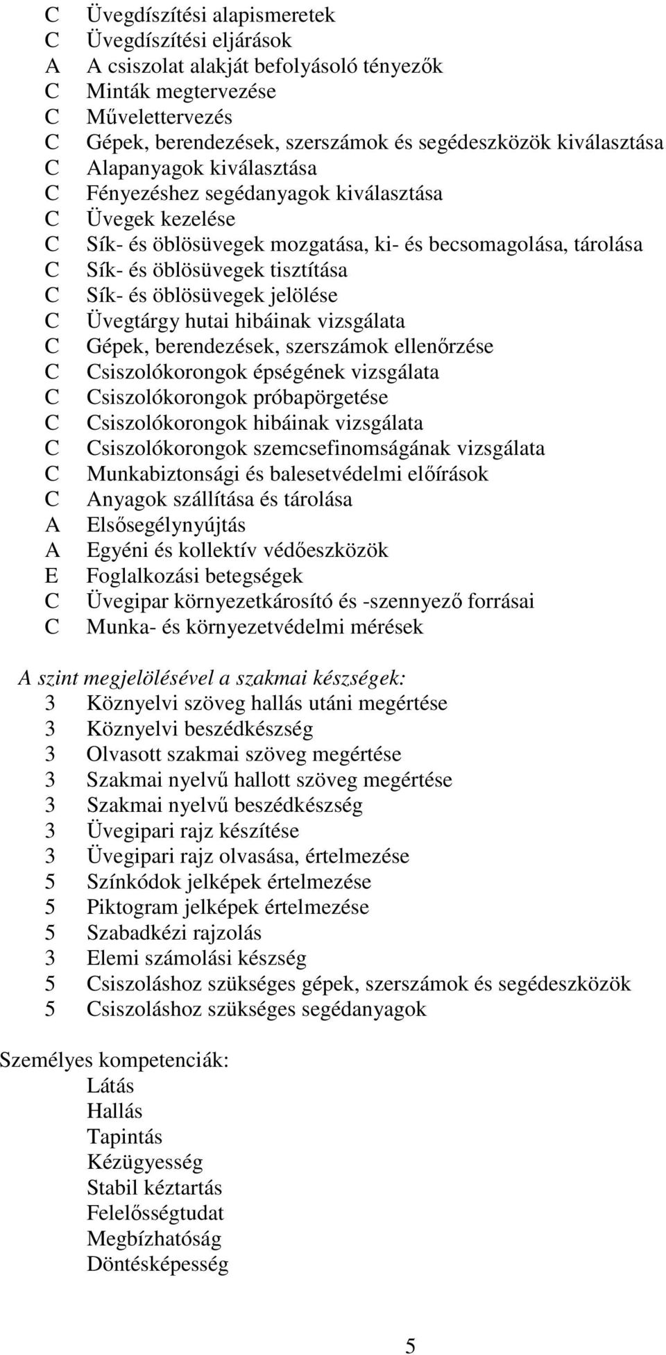 jelölése Üvegtárgy hutai hibáinak vizsgálata Gépek, berendezések, szerszámok ellenőrzése siszolókorongok épségének vizsgálata siszolókorongok próbapörgetése siszolókorongok hibáinak vizsgálata