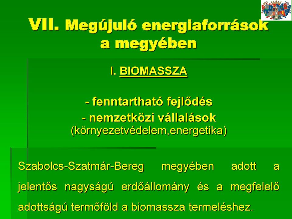 (környezetvédelem,energetika) Szabolcs-Szatmár-Bereg megyében