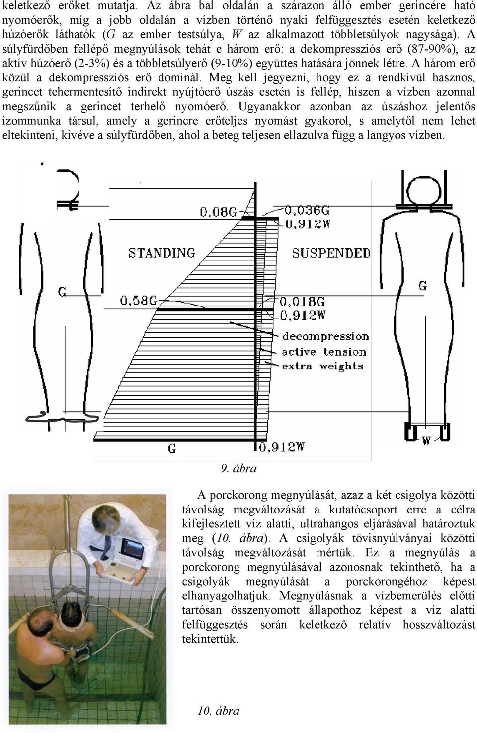 többletsúlyok agysága). A súlyfürőbe fellépő megyúlások tehát e három erő: a ekompressziós erő (87-9%), az aktív húzóerő (2-3%) és a többletsúlyerő (9-1%) együttes hatására jöek létre.