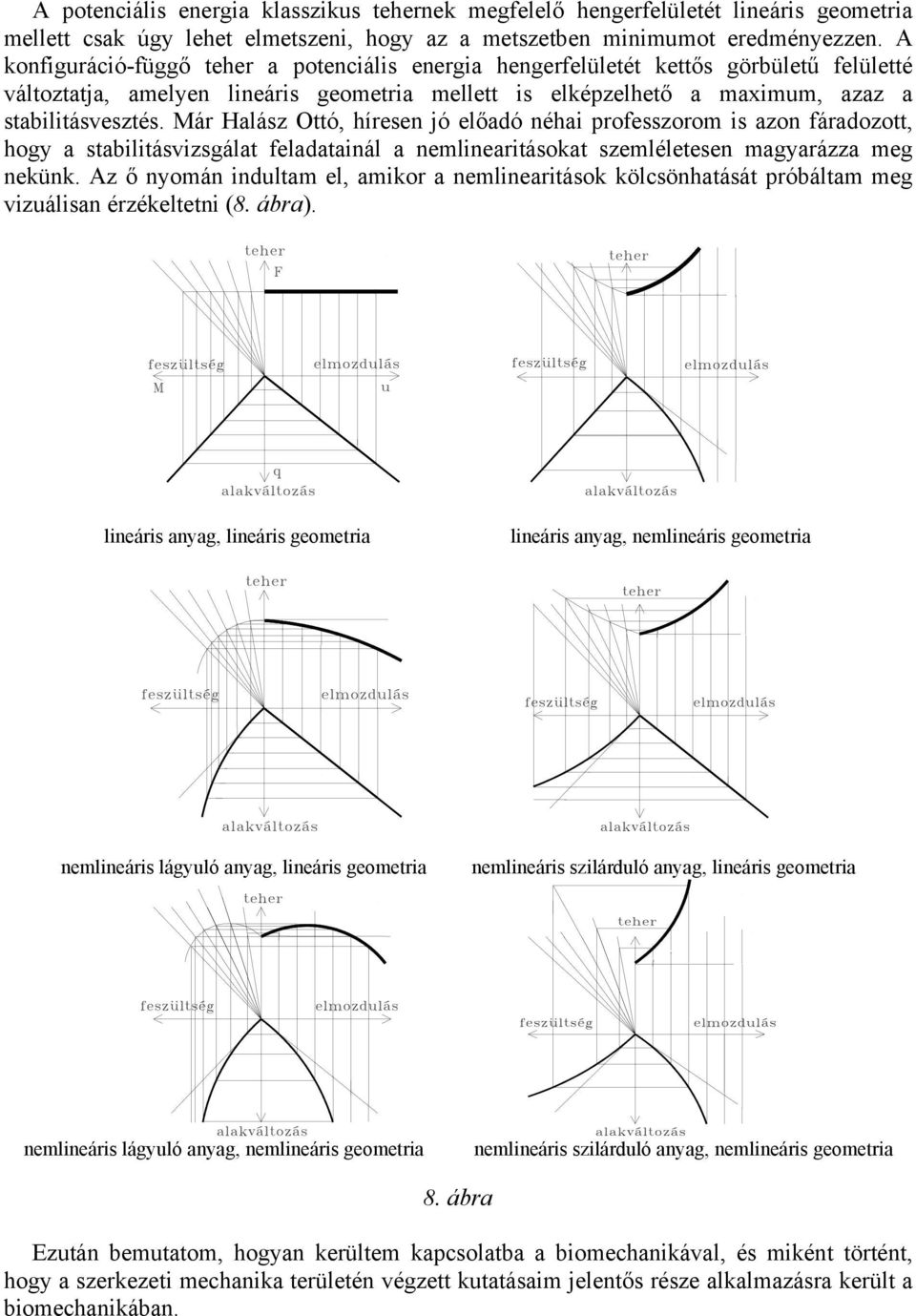 Már Halász Ottó, hírese jó előaó éhai professzorom is azo fáraozott, hogy a stabilitásvizsgálat felaataiál a emliearitásokat szemléletese magyarázza meg ekük.