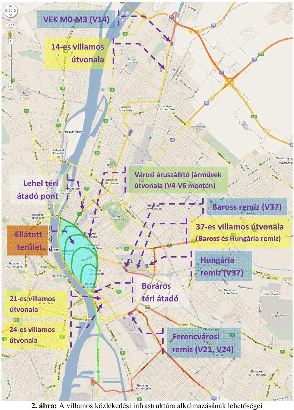 37-es villamos útvonala (Baross és Hungária remiz) Hungária remiz (V37) 24-es villamos útvonala