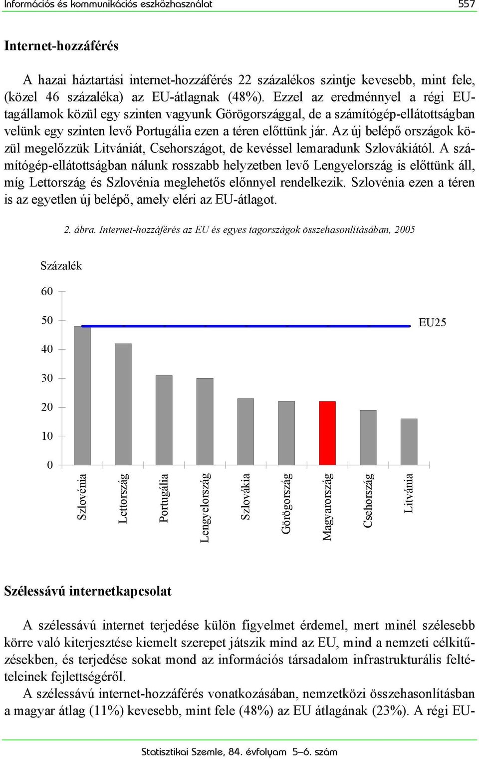 Az új belépő országok közül megelőzzük Litvániát, Csehországot, de kevéssel lemaradunk Szlovákiától.