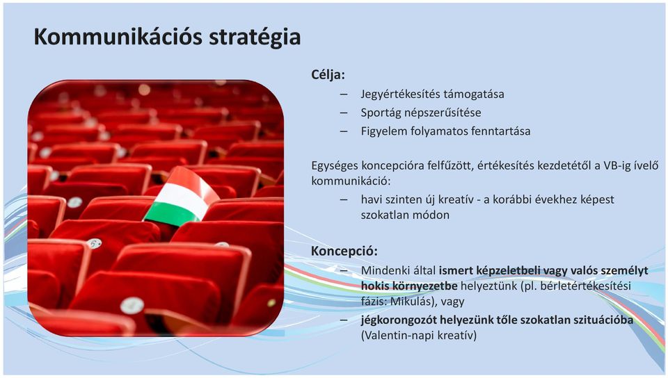 szokatlan módon Koncepció: Mindenki által ismert képzeletbeli vagy valós személyt hokis környezetbehelyeztünk