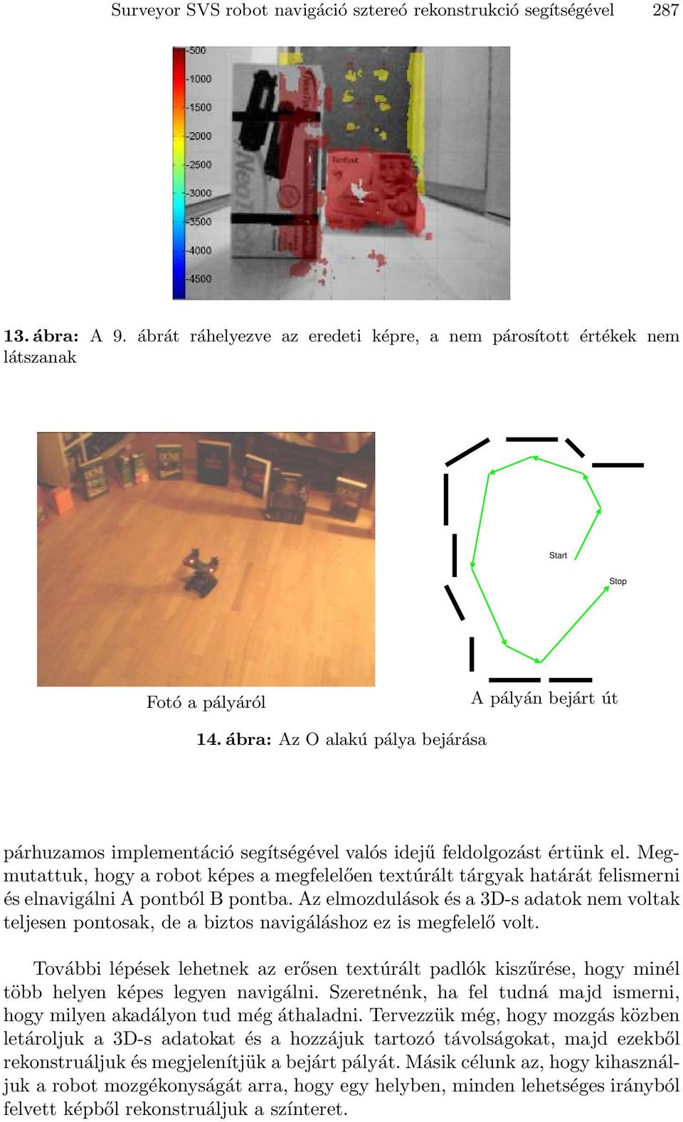 ábra: Az O alakú pálya bejárása párhuzamos implementáció segítségével valós idejű feldolgozást értünk el.