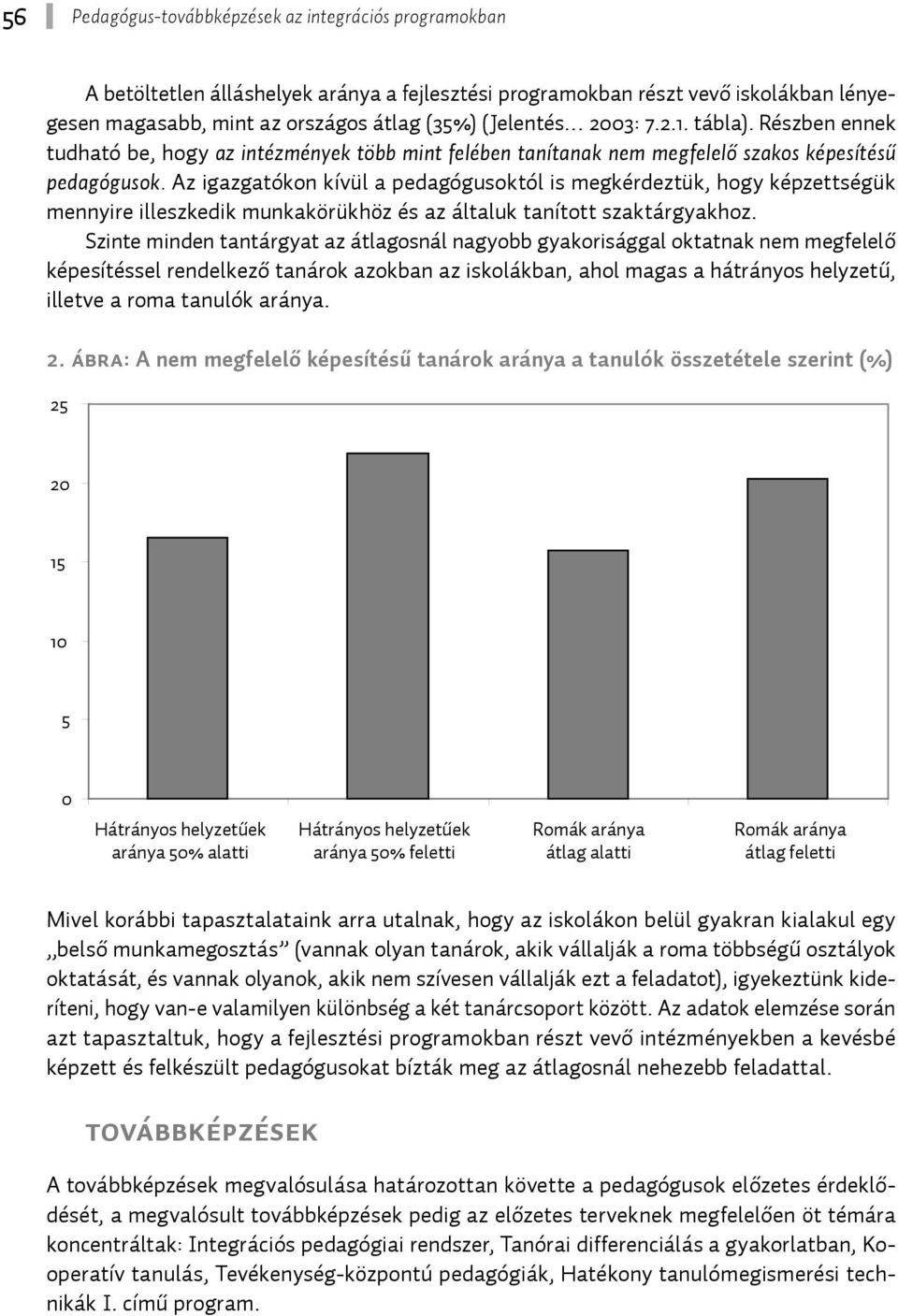 Az igazgatókon kívül a pedagógusoktól is megkérdeztük, hogy képzettségük mennyire illeszkedik munkakörükhöz és az általuk tanított szaktárgyakhoz.