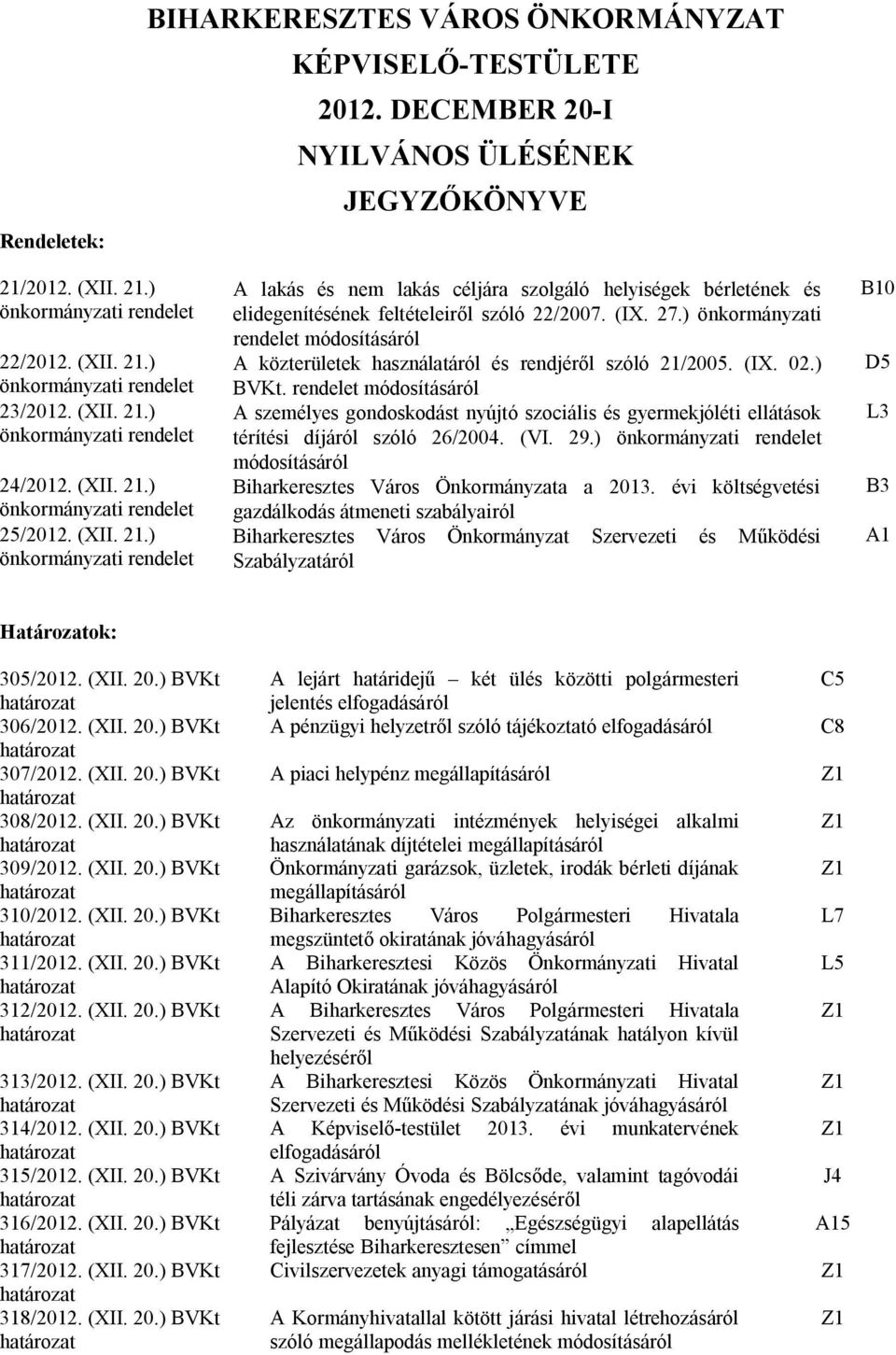 (IX. 27.) önkormányzati rendelet módosításáról A közterületek használatáról és rendjéről szóló 21/2005. (IX. 02.) BVKt.