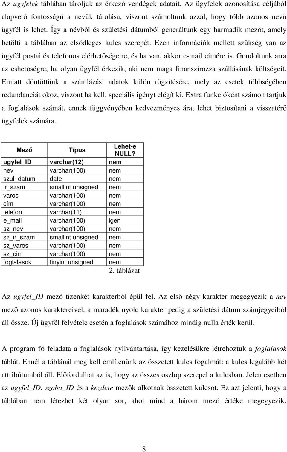 Ezen információk mellett szükség van az ügyfél postai és telefonos elérhetıségeire, és ha van, akkor e-mail címére is.