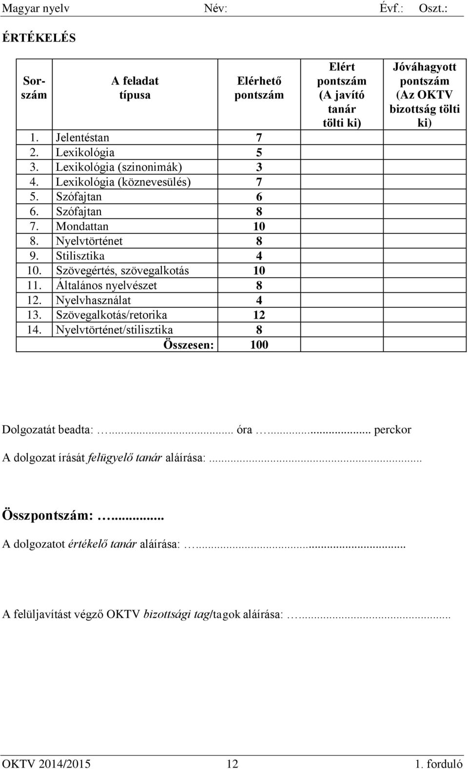 Szövegalkotás/retorika 12 14.