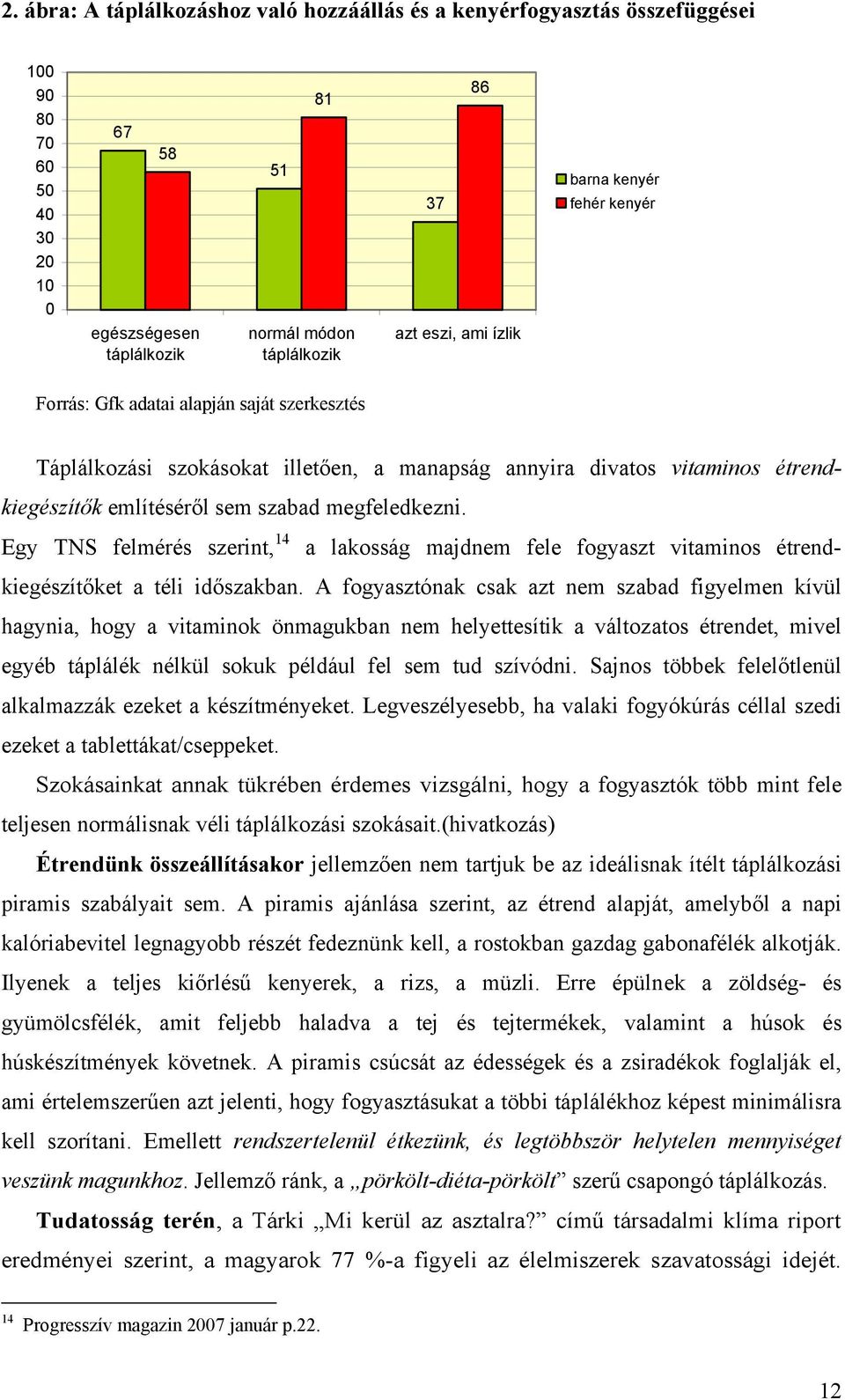 Egy TNS felmérés szerint, 14 a lakosság majdnem fele fogyaszt vitaminos étrendkiegészítőket a téli időszakban.