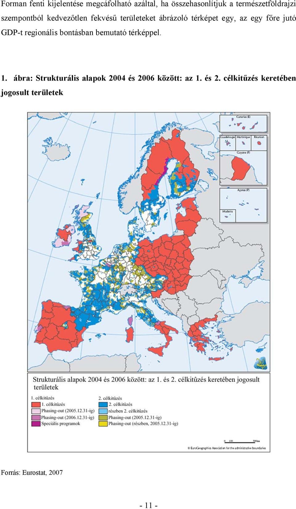 az egy főre jutó GDP-t regionális bontásban bemutató térképpel. 1.