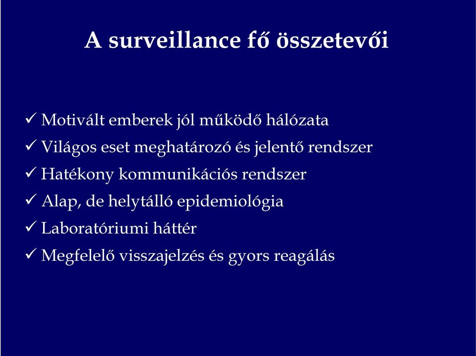 Hatékony kommunikációs rendszer Alap, de helytálló