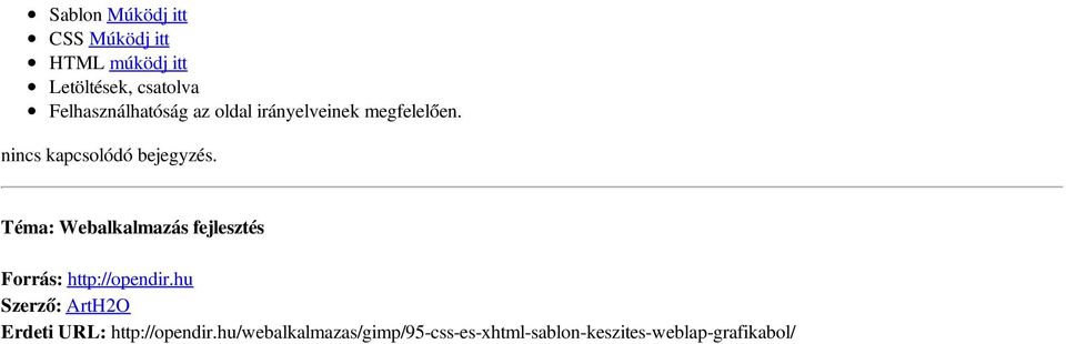 Téma: Webalkalmazás fejlesztés Forrás: http://opendir.