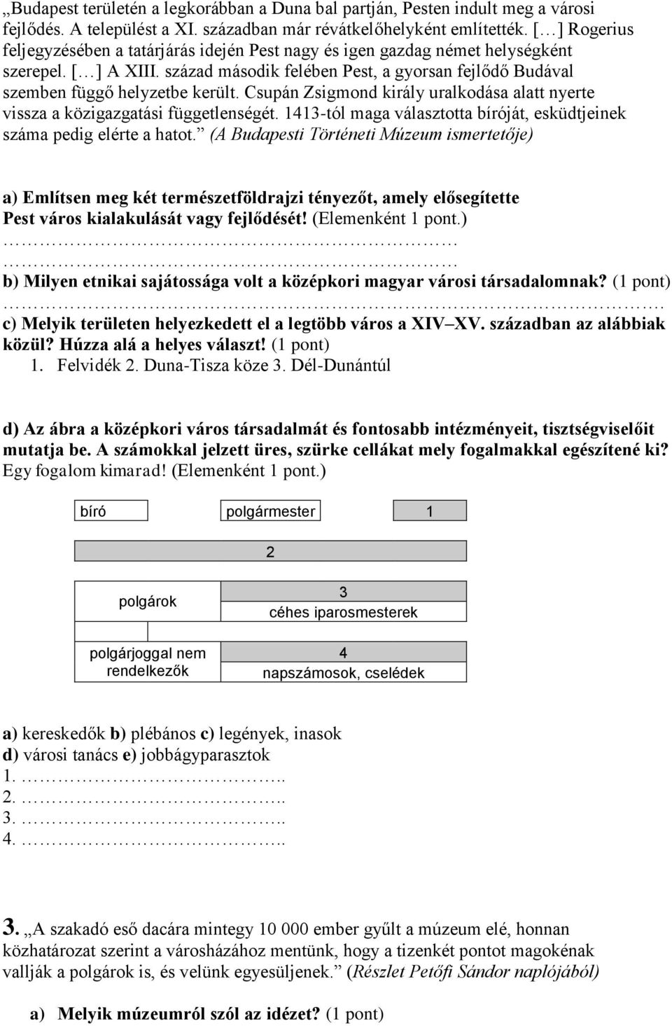 Csupán Zsigmond király uralkodása alatt nyerte vissza a közigazgatási függetlenségét. 1413-tól maga választotta bíróját, esküdtjeinek száma pedig elérte a hatot.