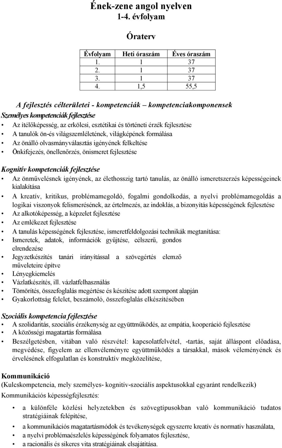 világszemléletének, világképének formálása Az önálló olvasmányválasztás igényének felkeltése Önkifejezés, önellenırzés, önismeret fejlesztése Kognitív kompetenciák fejlesztése Az önmővelésnek