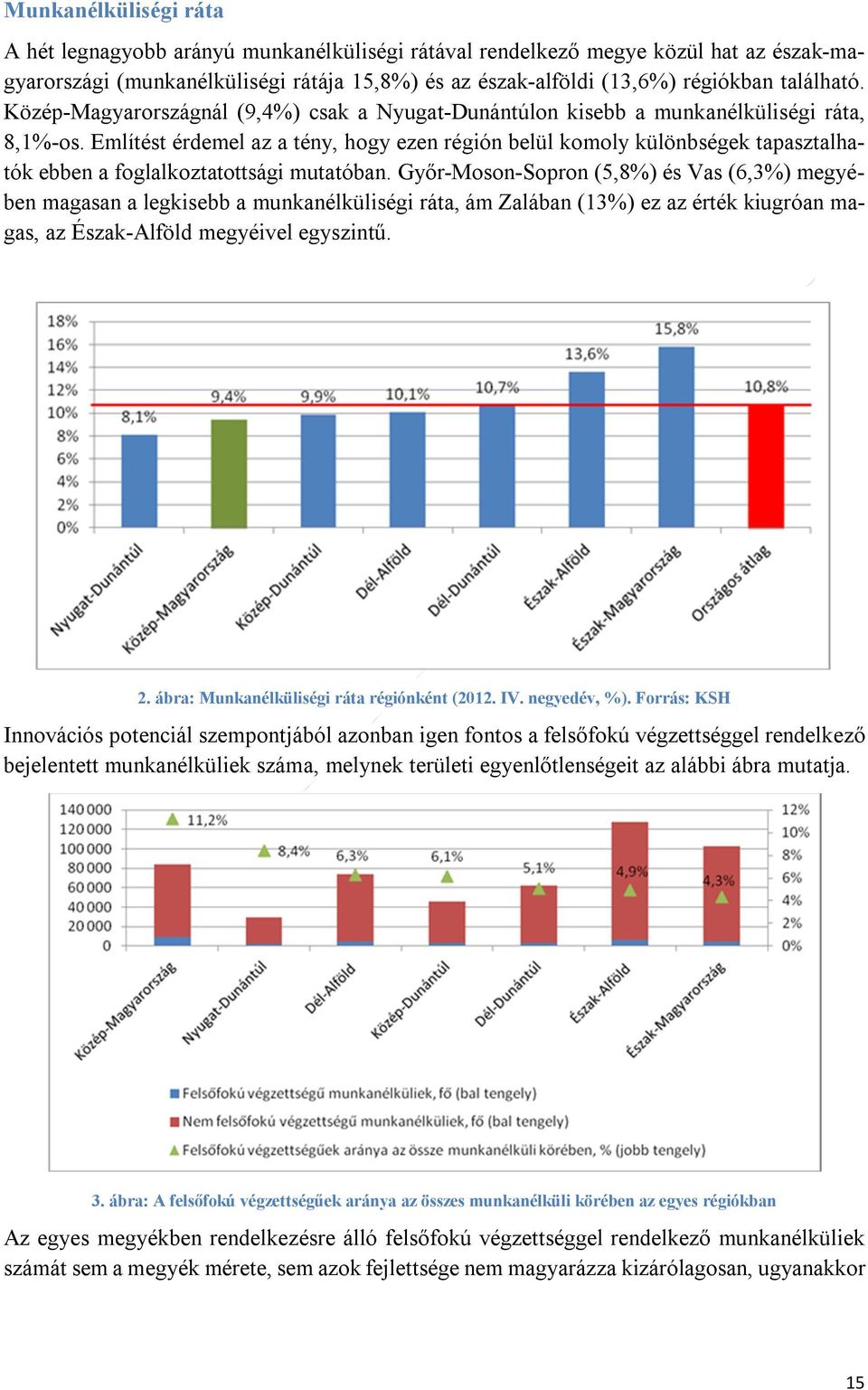 Említést érdemel az a tény, hogy ezen régión belül komoly különbségek tapasztalhatók ebben a foglalkoztatottsági mutatóban.