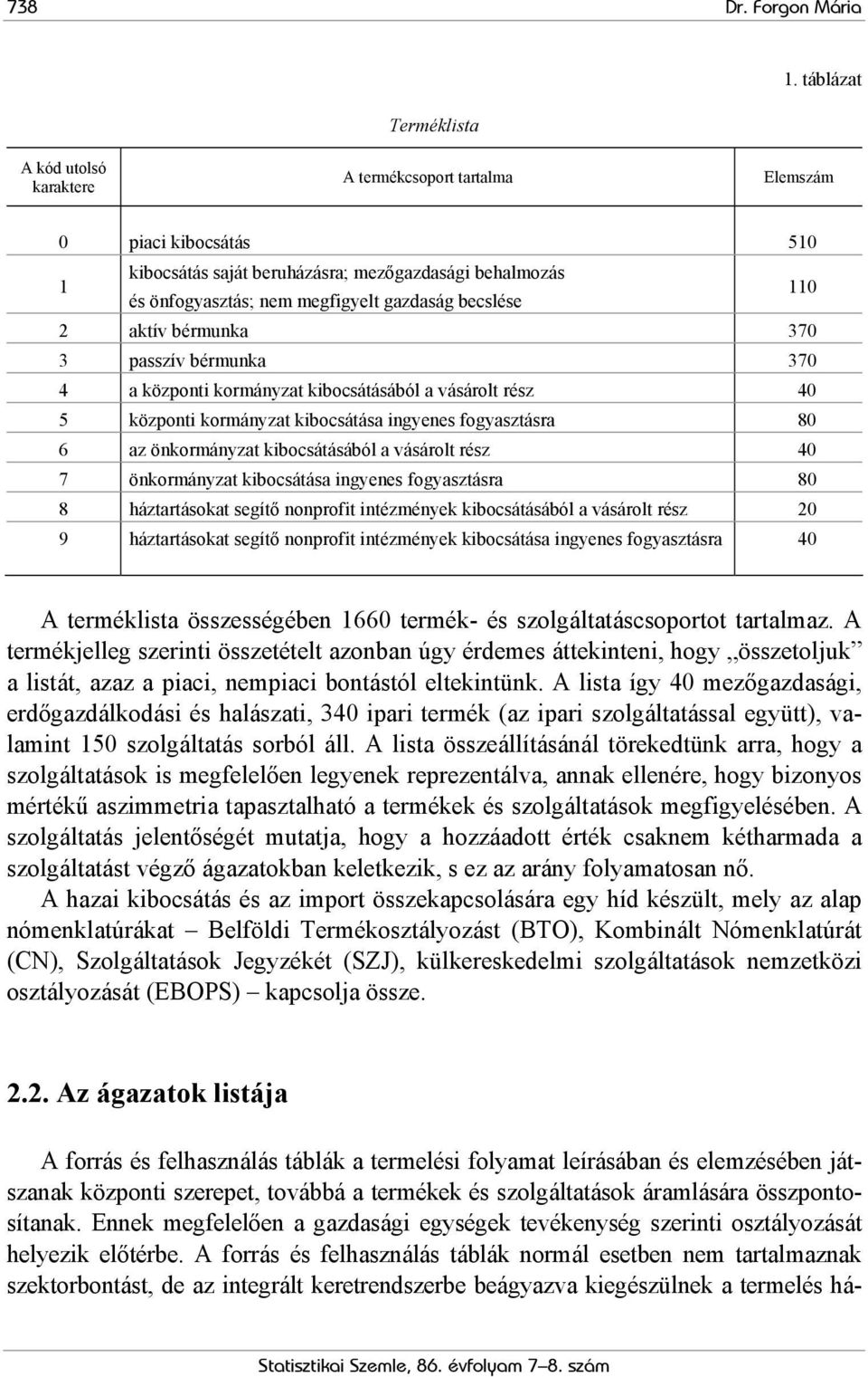 becslése 110 2 aktív bérmunka 370 3 passzív bérmunka 370 4 a központi kormányzat kibocsátásából a vásárolt rész 40 5 központi kormányzat kibocsátása ingyenes fogyasztásra 80 6 az önkormányzat