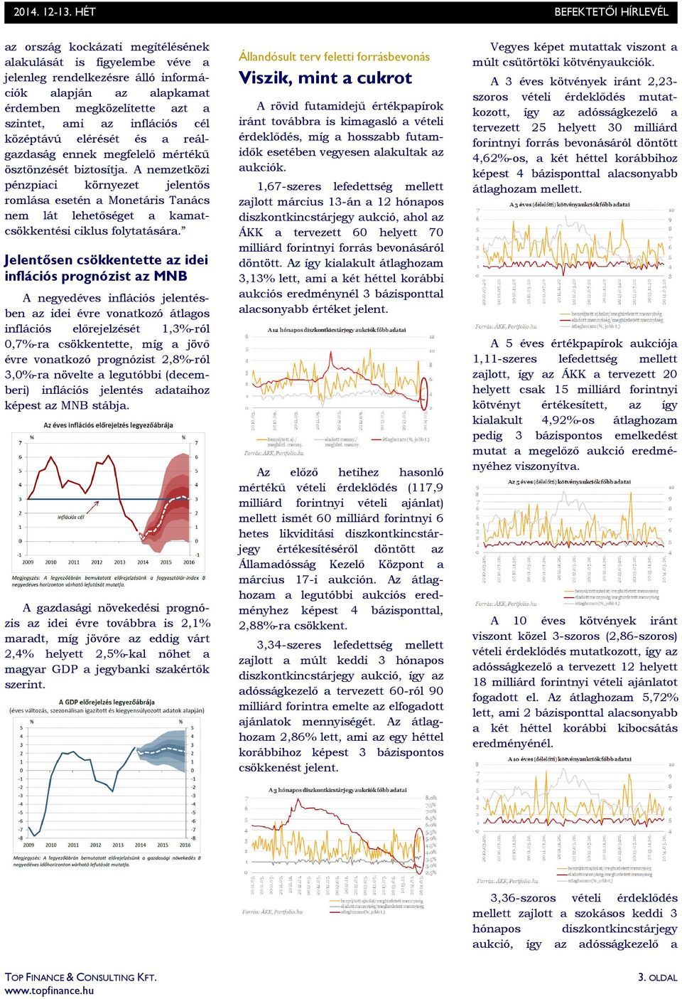 A nemzetközi pénzpiaci környezet jelentıs romlása esetén a Monetáris Tanács nem lát lehetıséget a kamatcsökkentési ciklus folytatására.