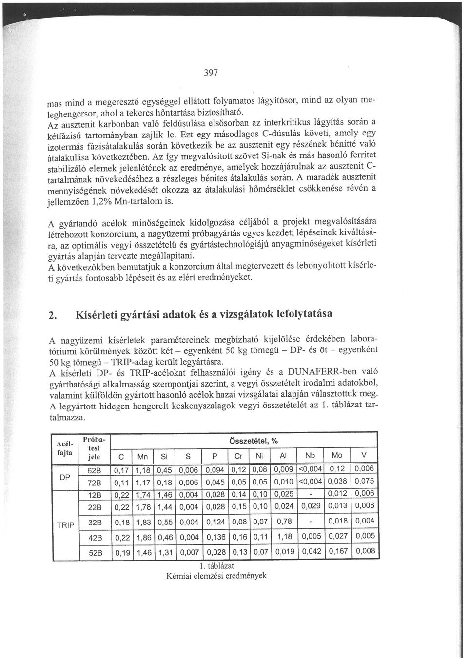 Ezt egy másodlagos C-dúsulás követi, amely egy izotermás fázisátalakulás során következik be az ausztenit egy részének bénitté való átalakulása következtében.