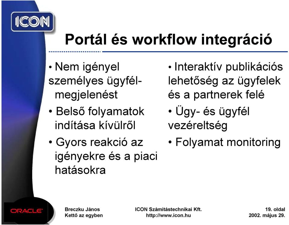 hatásokra Interaktív publikációs lehetőség az ügyfelek és a