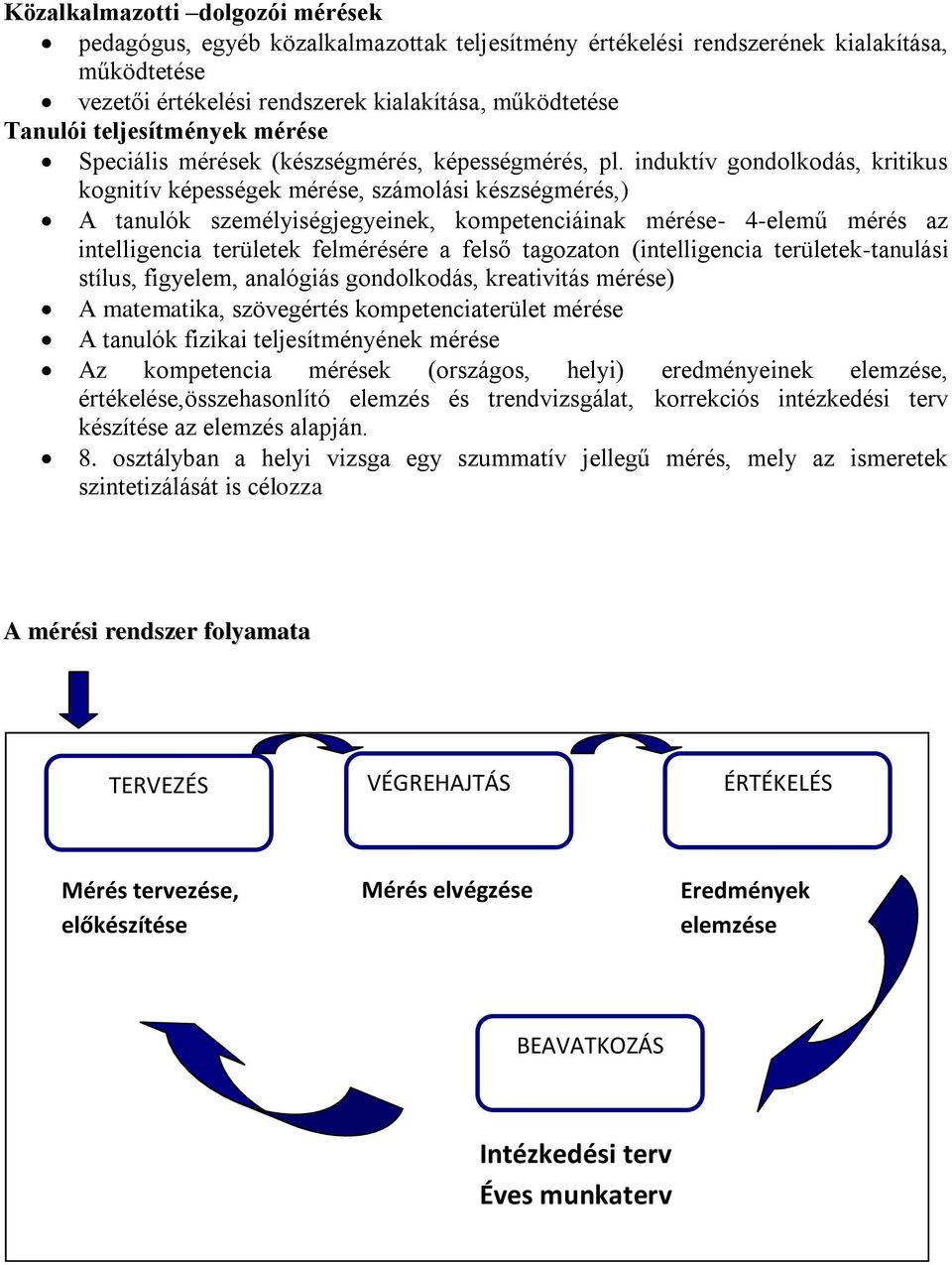 induktív gondolkodás, kritikus kognitív képességek mérése, számolási készségmérés,) A tanulók személyiségjegyeinek, kompetenciáinak mérése- 4-elemű mérés az intelligencia területek felmérésére a