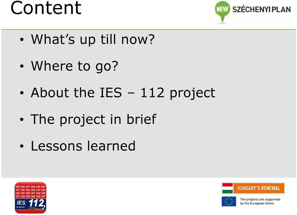 About the IES 112 project