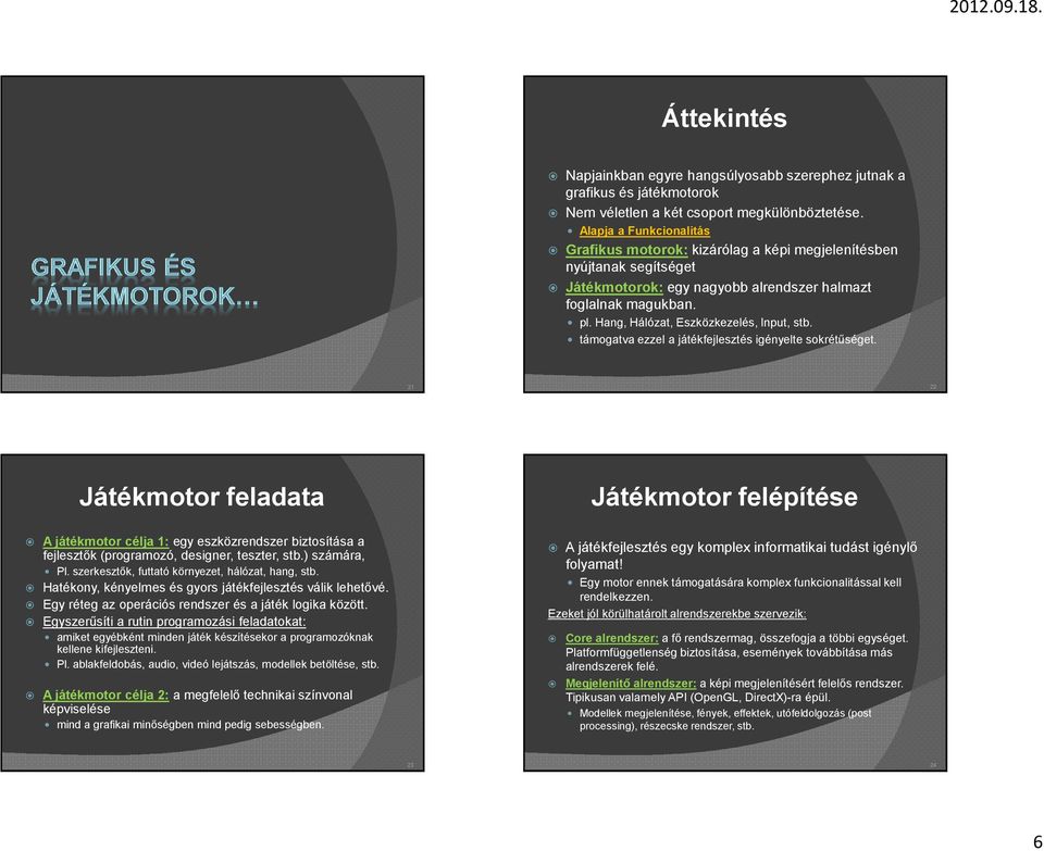 Hang, Hálózat, Eszközkezelés, Input, stb. támogatva ezzel a játékfejlesztés igényelte sokrétűséget.