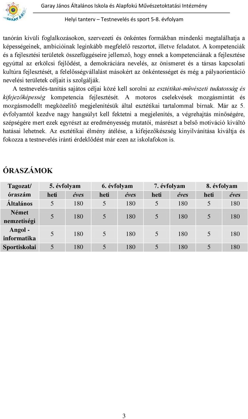 kapcsolati kultúra fejlesztését, a felelősségvállalást másokért az önkéntességet és még a pályaorientáció nevelési területek céljait is szolgálják.