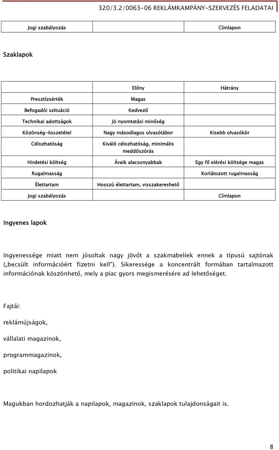 visszakereshető Jogi szabályozás Címlapon Ingyenes lapok Ingyenessége miatt nem jósoltak nagy jövőt a szakmabeliek ennek a típusú sajtónak ( becsült információért fizetni kell ).