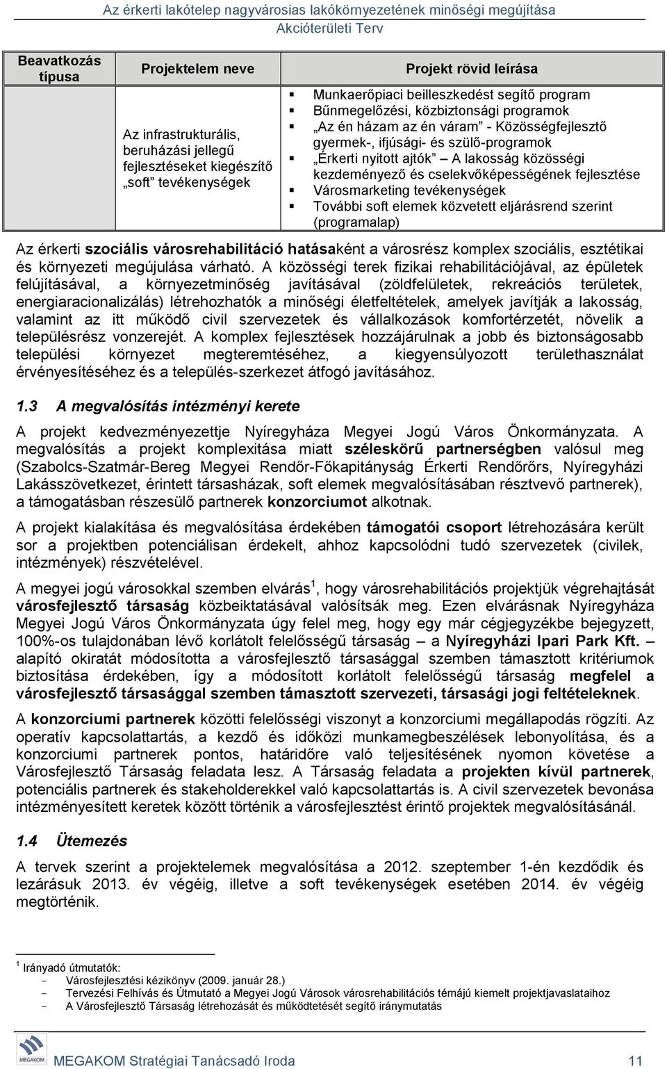 nyitott ajtók A lakosság közösségi kezdeményező és cselekvőképességének fejlesztése Városmarketing tevékenységek További soft elemek közvetett eljárásrend szerint (programalap) Az érkerti szociális