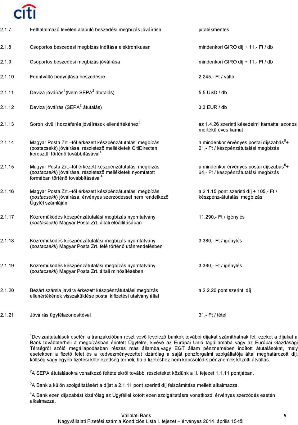 4.26 szerinti késedelmi kamattal azonos mértékű éves kamat 2.1.14 Magyar Posta Zrt.