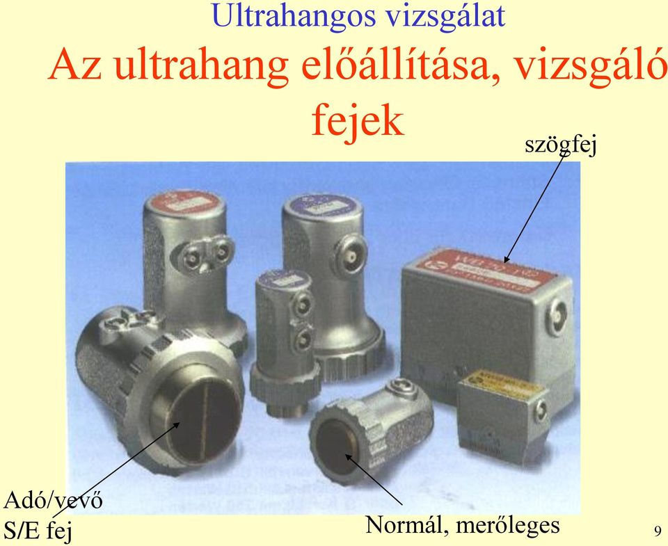 vizsgáló fejek szögfej