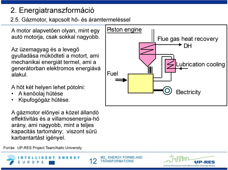 A hőt két helyen lehet pótolni: A kenőolaj hűtése Kipufogógáz hűtése.