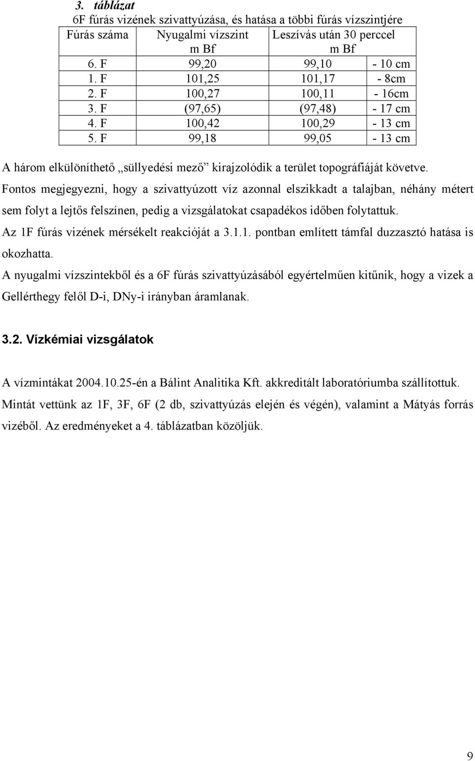 Fontos megjegyezni, hogy a szivattyúzott víz azonnal elszikkadt a talajban, néhány métert sem folyt a lejtős felszínen, pedig a vizsgálatokat csapadékos időben folytattuk.